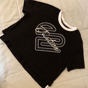 Black Justice cropped T-shirt